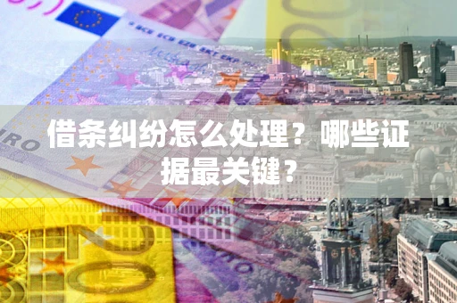 济南借条纠纷怎么处理？哪些证据最关键？