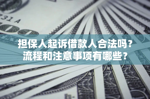 济南担保人起诉借款人合法吗？流程和注意事项有哪些？