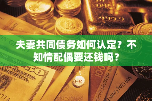 济南夫妻共同债务如何认定？不知情配偶要还钱吗？