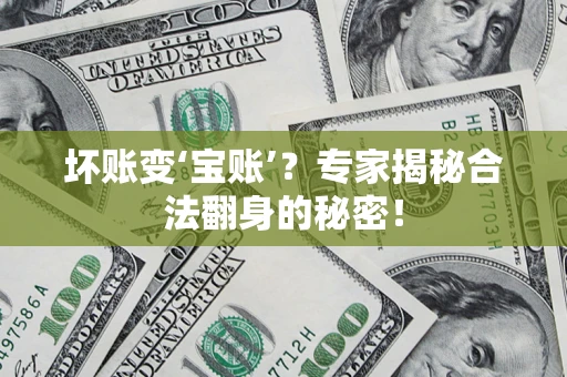 济南坏账变‘宝账’？专家揭秘合法翻身的秘密！
